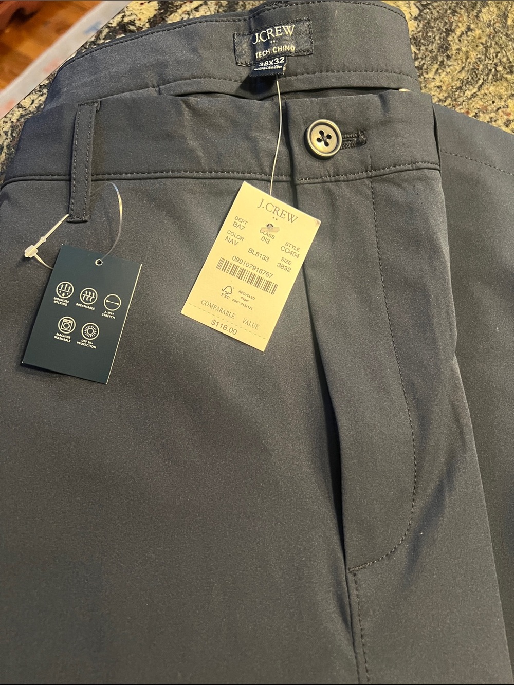 J. Crew Tech Chino Pants - Navy